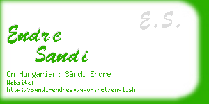 endre sandi business card